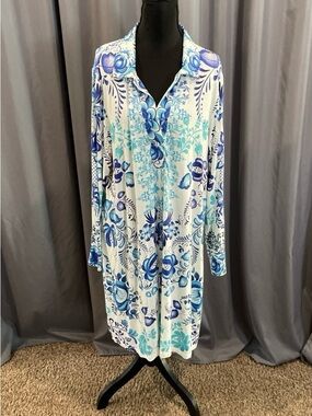 Johnny Was Farrow polo swing dress size XL